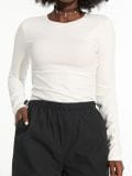 Pamučna bluza sa dugim rukavima - krem - SINSAY - small3