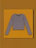 Pamučna bluza sa dugim rukavima - antracit - SINSAY - small2