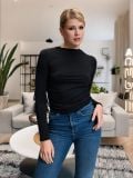 Bluza s naborima - crno - SINSAY - small1