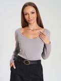Pikkade varrukatega T-särk - kiltkivihall - SINSAY - small4