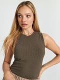 Rebrasti top - smeđa - SINSAY - small4