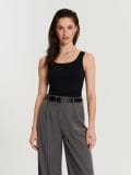 Top u stilu negližea - crno - SINSAY - small4