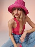 Rebrast top - vroče roza - SINSAY - small3