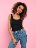 Rebrasti crop top - crno - SINSAY - small5
