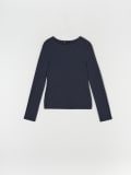 Gerippte Bluse - Grau - SINSAY - small2