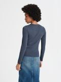 Gerippte Bluse - Grau - SINSAY - small5