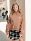 Світшот із коміром-стійкою - коричневий - SINSAY - small1