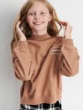 Світшот із коміром-стійкою - коричневий - SINSAY - small3