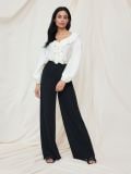 Spodnie wide leg - czarny - SINSAY - small1