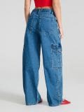 Traperice cargo wide leg - mornarsko plava - SINSAY - small2