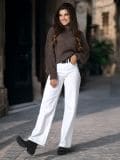 Jeansy wide leg - biały - SINSAY - small3
