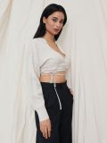 Bluza z vrvico - nude - SINSAY - small4