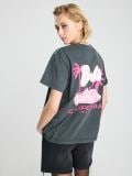 Oversized-lõikega T-särk Barbie - tumehall - SINSAY - small2