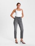 High waist straight-lõikega teksapüksid - hall - SINSAY - small4