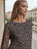 Рокля с леопардов принт - многоцветен - SINSAY - small8