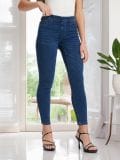 Jegging pantalone - plavi džins - SINSAY - small4