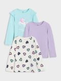 Bluse mit Volantärmeln 3 pack - Mehrfarbig - SINSAY - small1