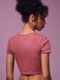 Crop top GYM HARD - orhideja - SINSAY - small3