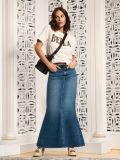 Denim seelik-šortid - sinine - SINSAY - small1