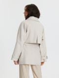 Jakna s pasom - krema - SINSAY - small2