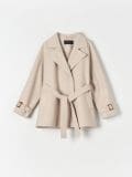 Jakna s pasom - krema - SINSAY - small3