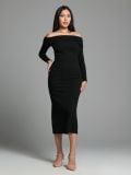 Midi haljina - crno - SINSAY - small3