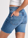 Jeans kratke z visokim pasom - mornarica - SINSAY - small2