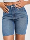 Jeans kratke z visokim pasom - mornarica - SINSAY - small4