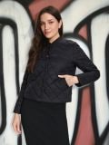 Prešita jakna - črna - SINSAY - small3