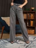 Wide leg farmerke - sivo - SINSAY - small1