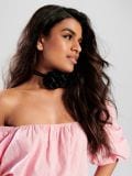 Bluza z odprtimi rameni - pastelno roza - SINSAY - small4