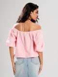 Bluza z odprtimi rameni - pastelno roza - SINSAY - small3