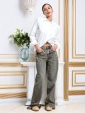 Džíny wide leg - šedá - SINSAY - small3