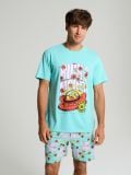 Dvodelni komplet pižame Rick & Morty - bledo modra - SINSAY - small1