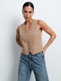 Wide leg farmerke - steel blue - SINSAY - small11