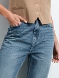 Wide leg farmerke - steel blue - SINSAY - small12