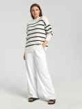 Sweter w paski - kremowy - SINSAY - small1