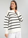 Sweter w paski - kremowy - SINSAY - small3