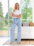 Rifle wide leg - modrá - SINSAY - small1