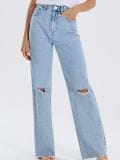 Rifle wide leg - modrá - SINSAY - small5