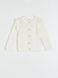 Sweter z falbankami - kremowy - SINSAY - small1