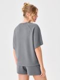 Dukserica s kratkim rukavima soft touch - plava - SINSAY - small2