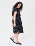 Midi φλοράλ φόρεμα PLUS SIZE - μαυρο - SINSAY - small3