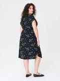 Midi φλοράλ φόρεμα PLUS SIZE - μαυρο - SINSAY - small2