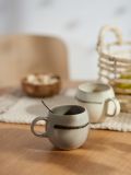 Kubek ceramiczny - szary - SINSAY - small1