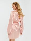 Morgenmantel aus Satin - Pastellrosa - SINSAY - small1