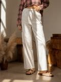 Kavbojke wide leg - bela - SINSAY - small1