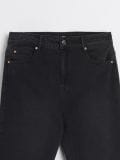 Farmerke s ekstra visokim strukom - crno - SINSAY - small6
