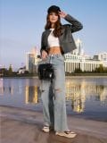 Wide leg farmerke - plava - SINSAY - small1