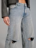 Wide leg farmerke - plava - SINSAY - small5